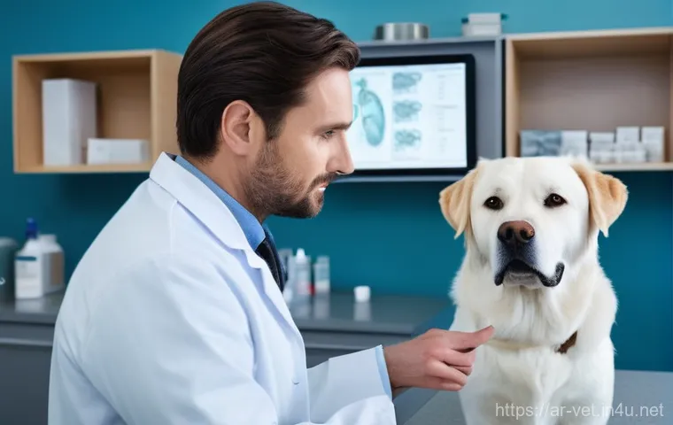 수의사 고객 응대 스킬 - **Prompt 1: A Welcoming First Encounter** A compassionate female veterinarian, in her late 30s w...