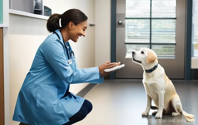 수의사로 이직 준비하기 - **Prompt:** A dedicated male veterinarian, wearing a light-colored uniform and sturdy boots, is tend...